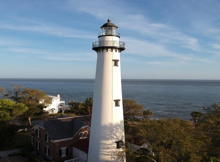Lighthouse on ocean coast